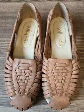 Softspots Sandals Womens 6 Trinidad Huarache Mexican Slip On Comfort Leather